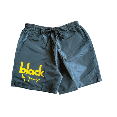 Black Windbreaker Shorts